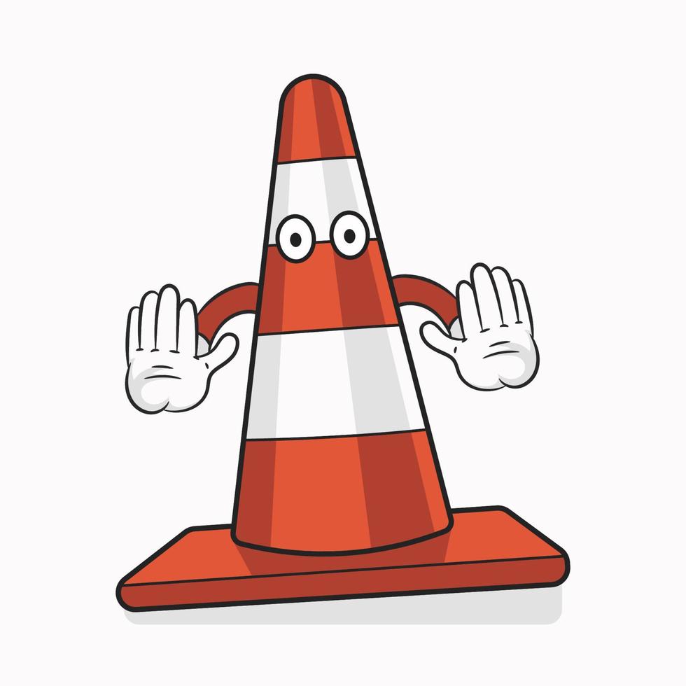 Traffic cone vector