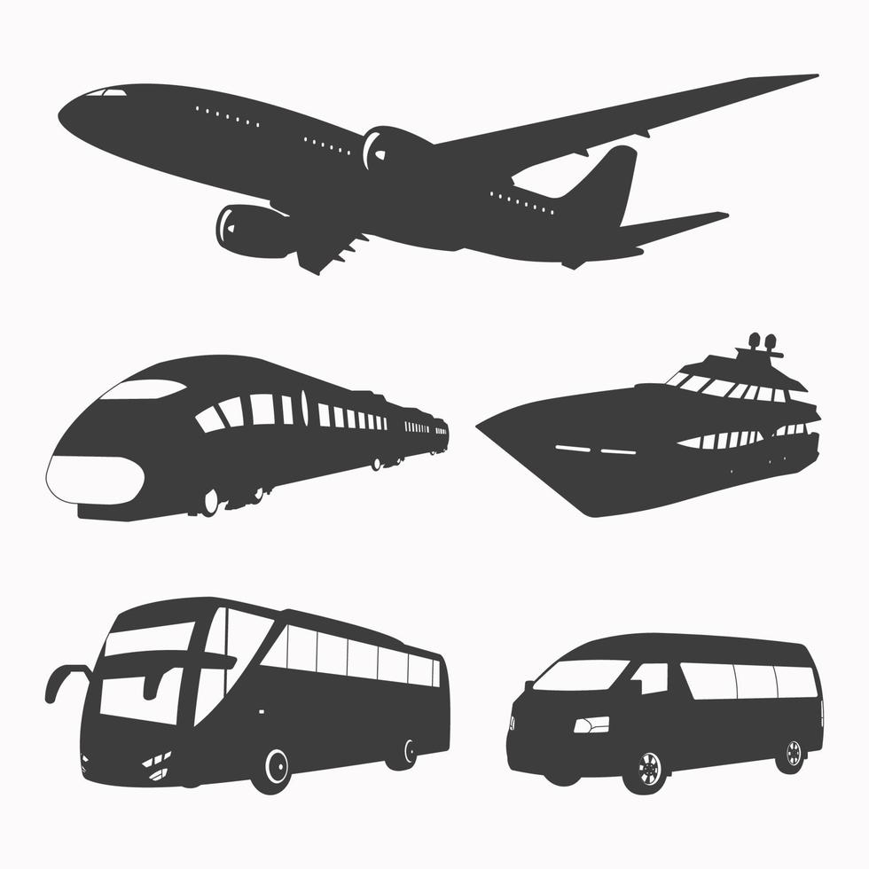 transportation silhouette vector