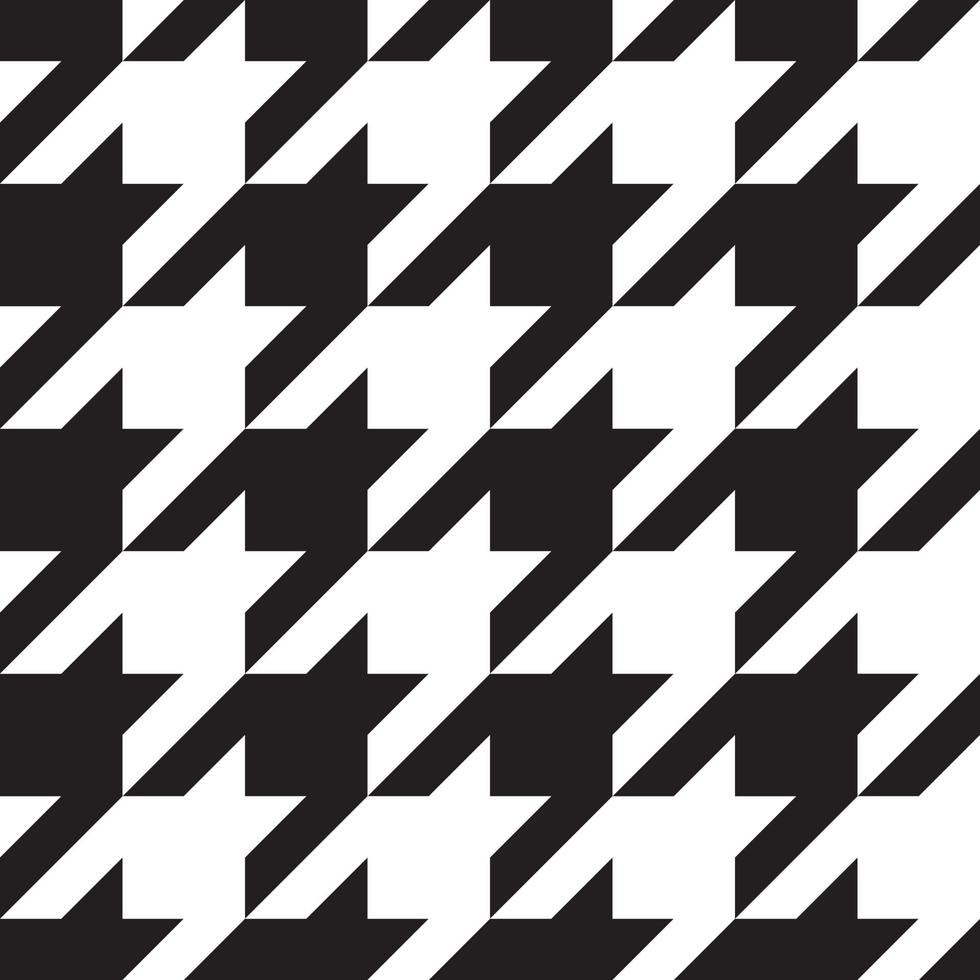 Houndstooth seamless pattern in black and white color. Beauty design for tablecloths, clothes, shirts, dresses, bedding, blankets, fabric and other textile. Vector illustration.