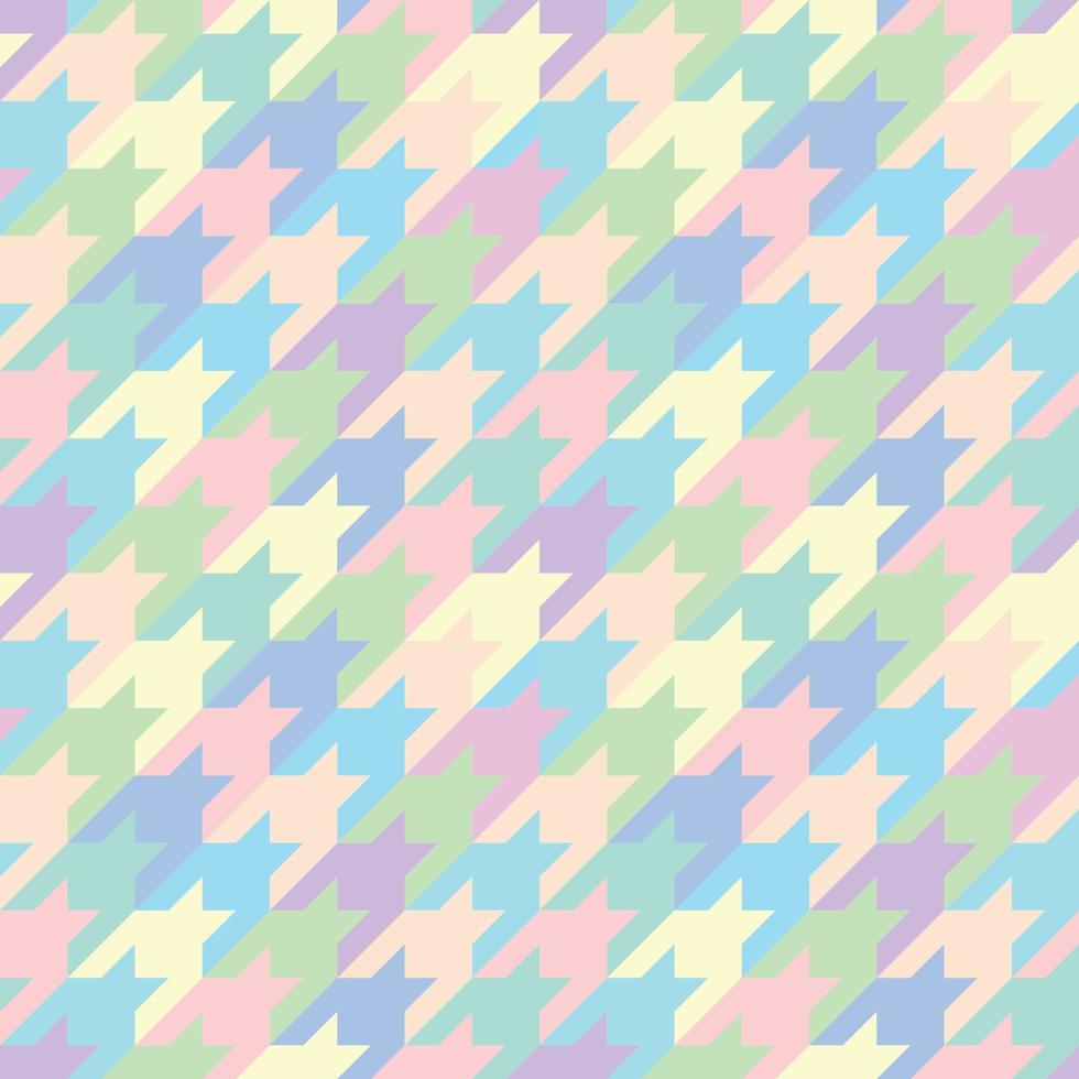 Houndstooth seamless pattern in pastel color. Beauty design for tablecloths, clothes, shirts, dresses, bedding, blankets, wallpaper, wrapping paper, fabric and other textile. Vector illustration.