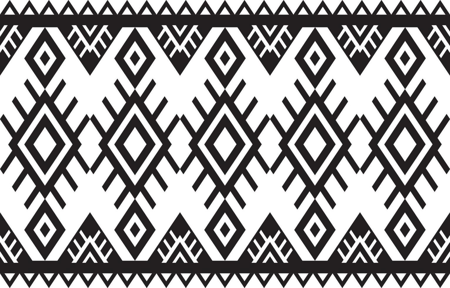 Black and white geometric ethnic seamless pattern traditional graphic design for decorating, wallpaper, fabric background, carpet, clothing, wrapping, fabric and etc. Vector illustration.