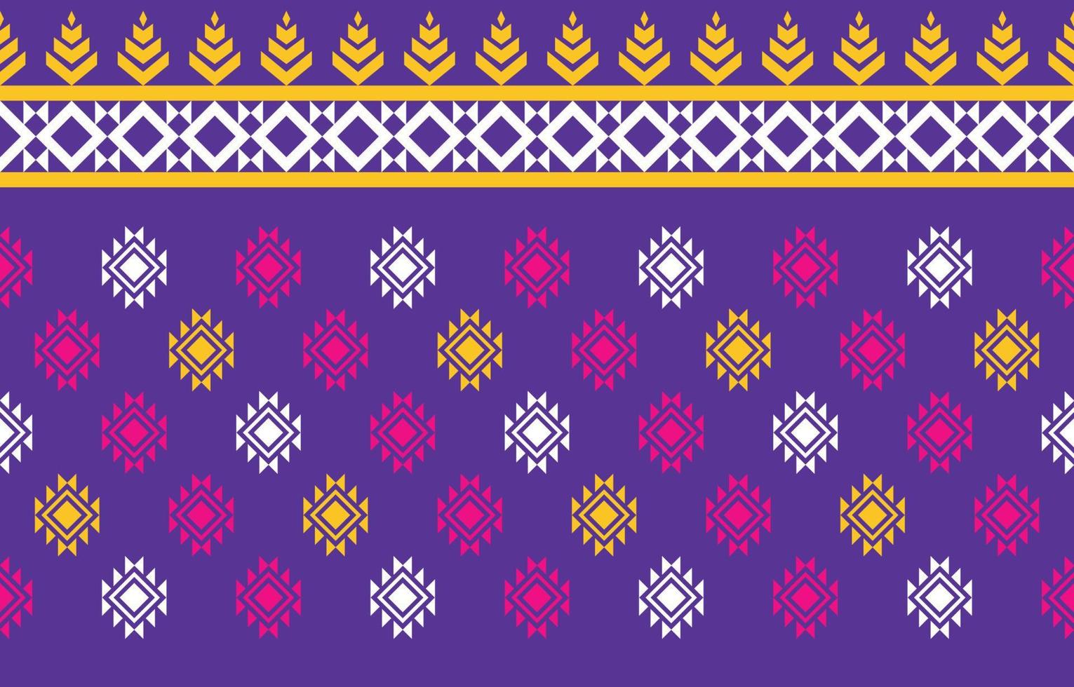 Geometric ethnic oriental seamless pattern traditional graphic design for decorating, wallpaper, fabric background, carpet, clothing, wrapping, fabric and etc. Vector illustration. Embroidery style.