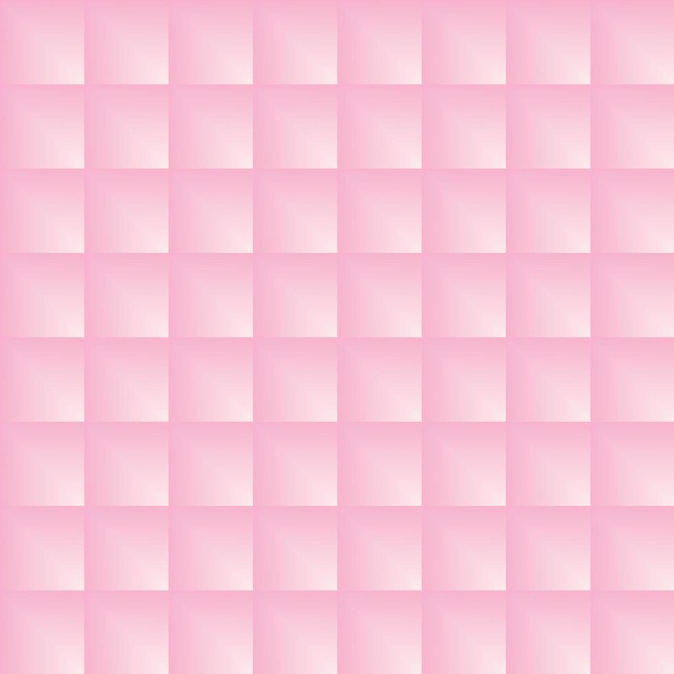 Pink background. Abstract art seamless pattern of square. Pastel Pink design, Vector Print Ideal for Fabric, Card, Layout. Vector illustration