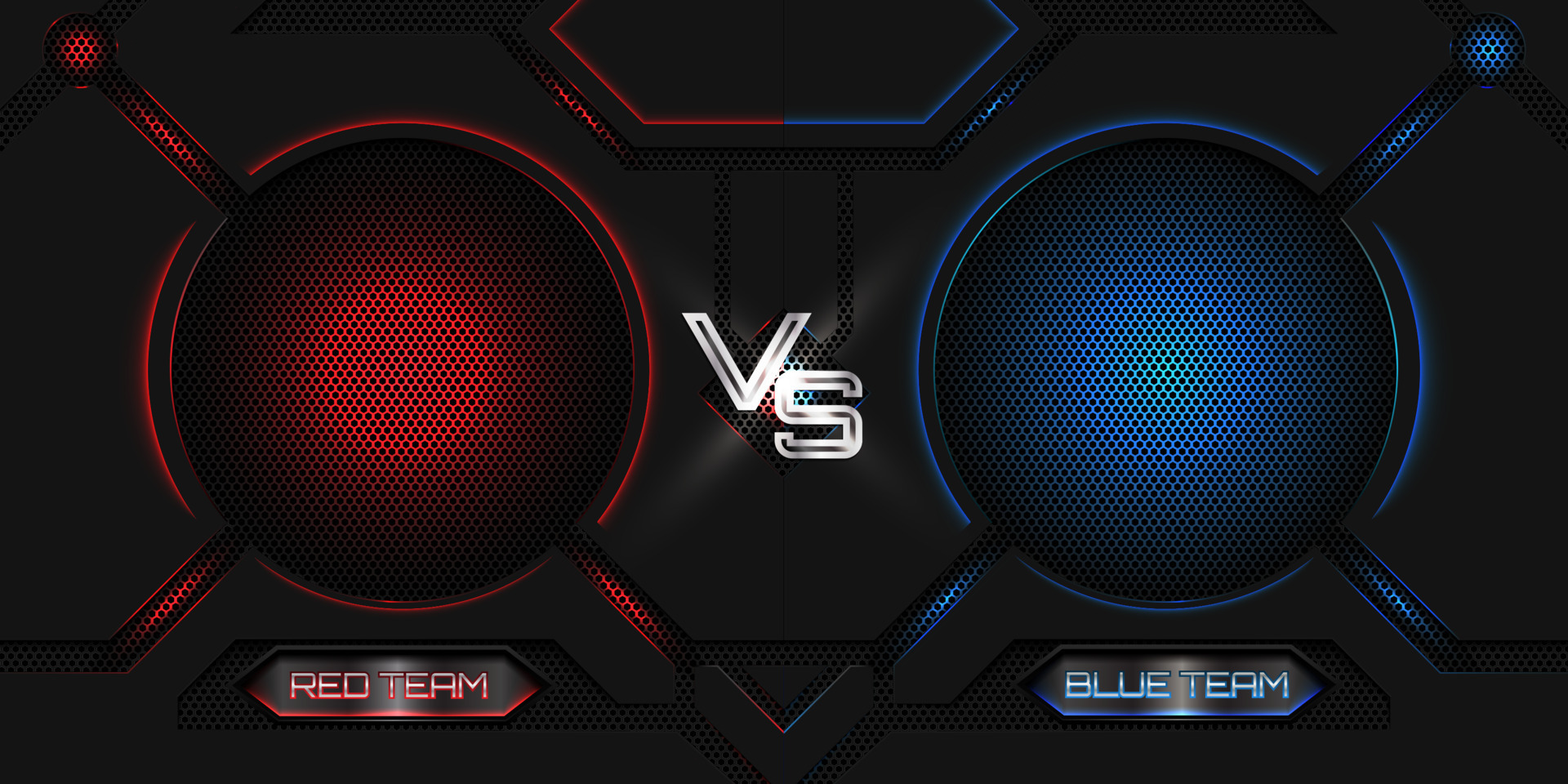 Premium Vector  Versus battle vs background with blue and red frame neon  light