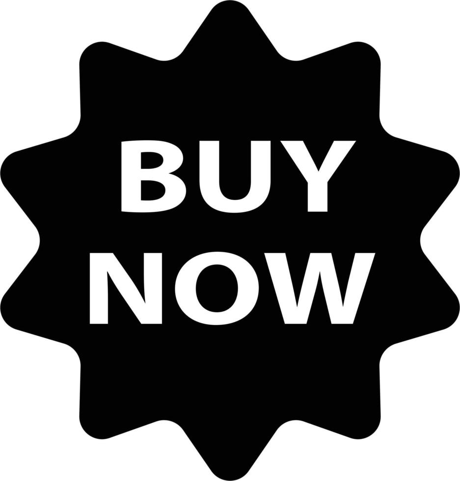 buy now icon on white background. shop label symbol. vector