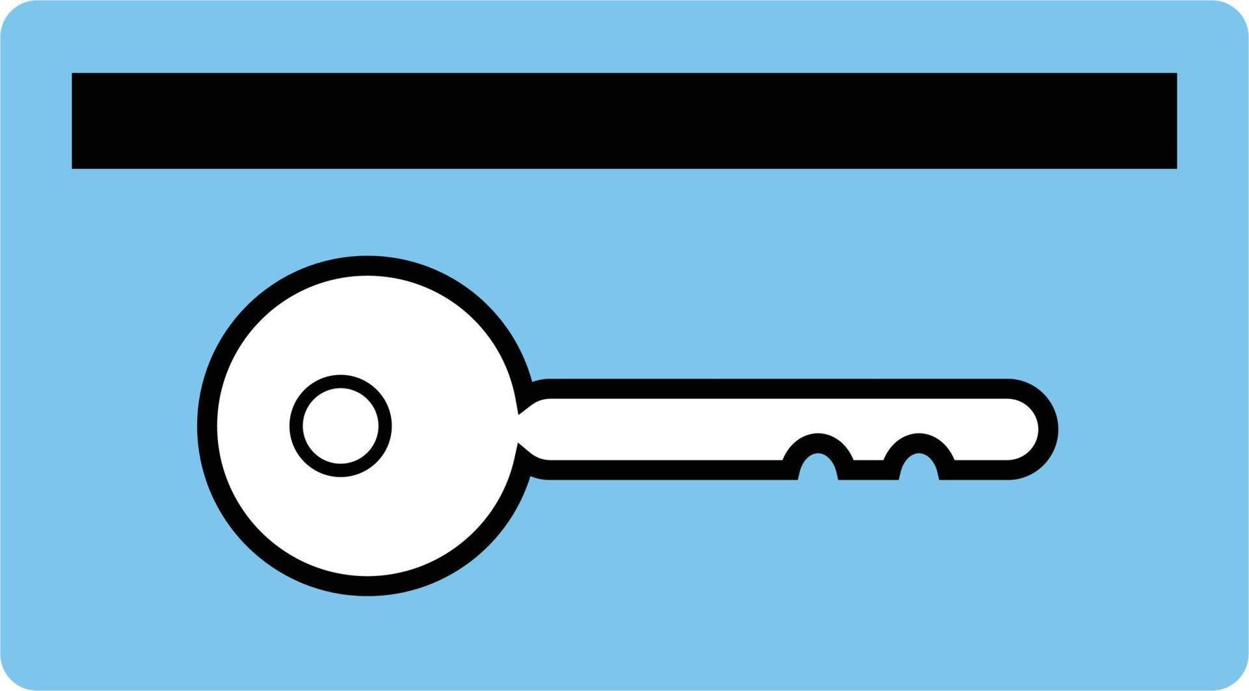 símbolo de llave de tarjeta. icono de llave de tarjeta sobre fondo blanco. señal de tarjeta de puerta. vector