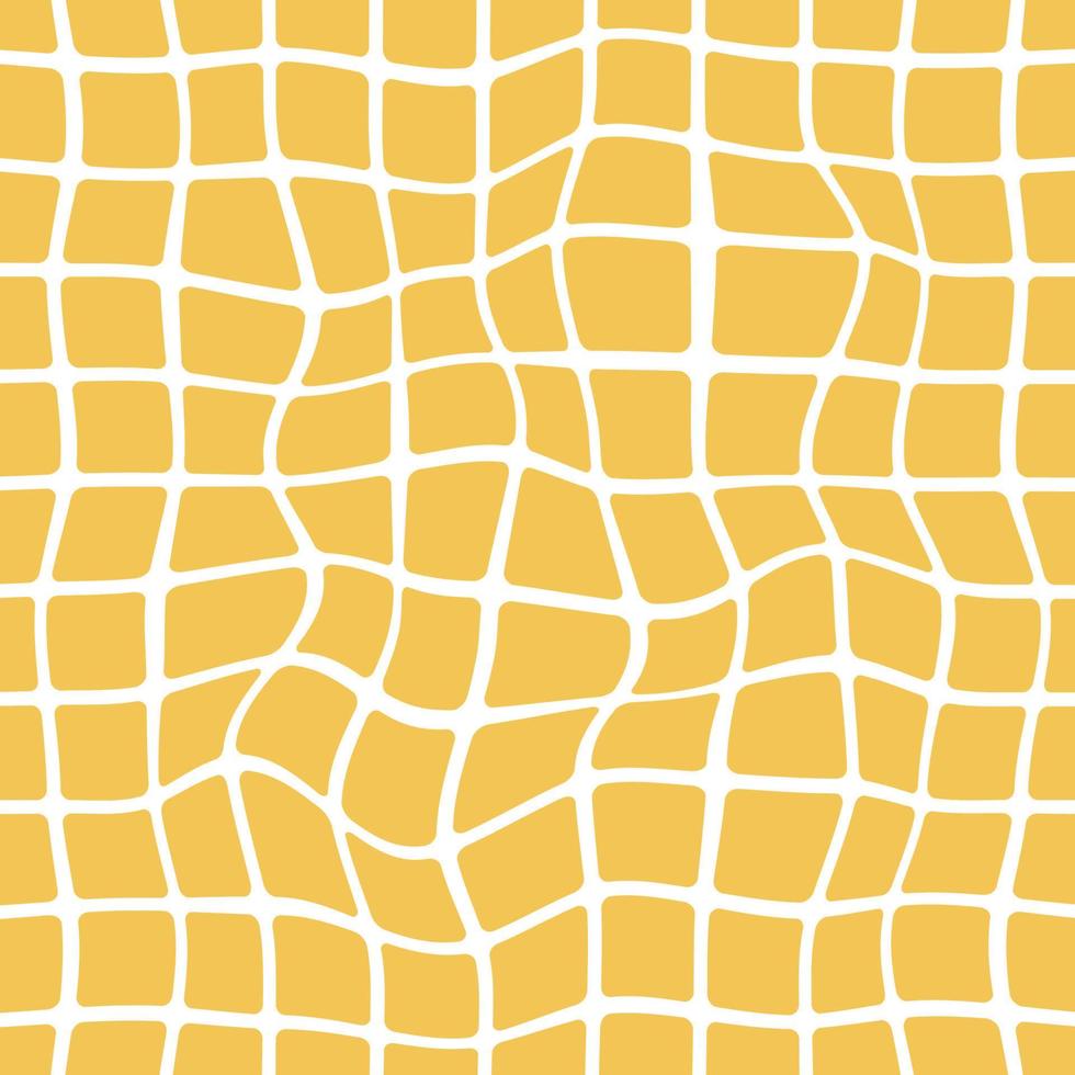 Mosaic seamless pattern yellow colors vector