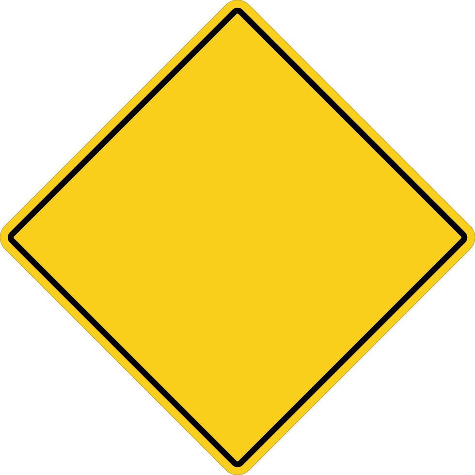 blank yellow sign. empty yellow symbol on white background. empty warning sign. vector