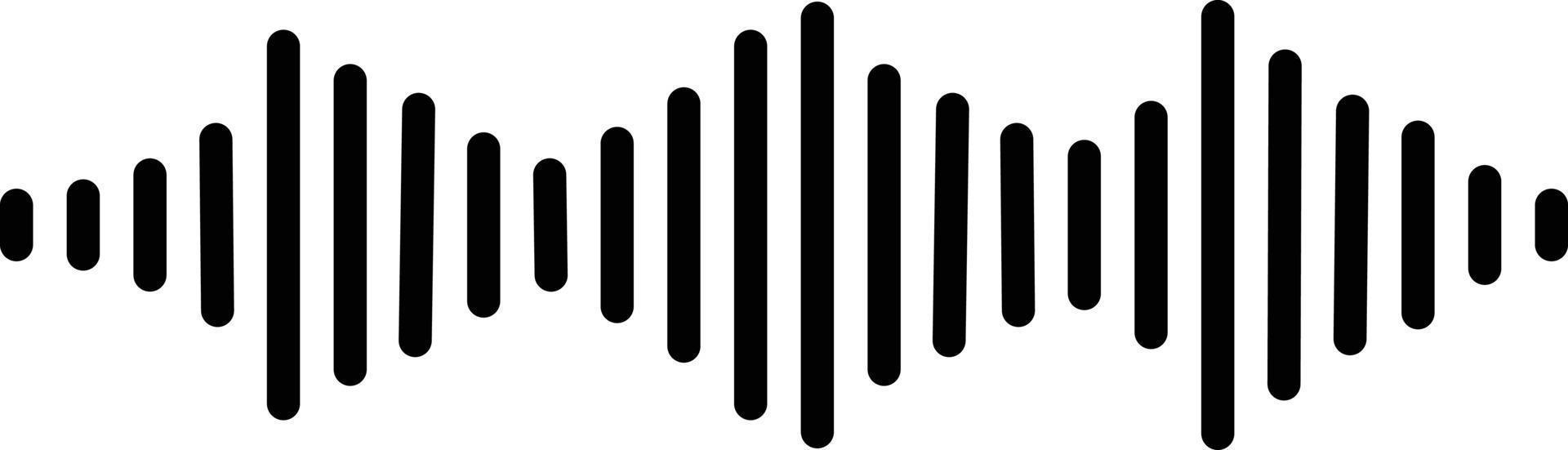 icono de señal de audio. icono de sonido símbolo de ondas de sonido. señal de pulso musical. vector