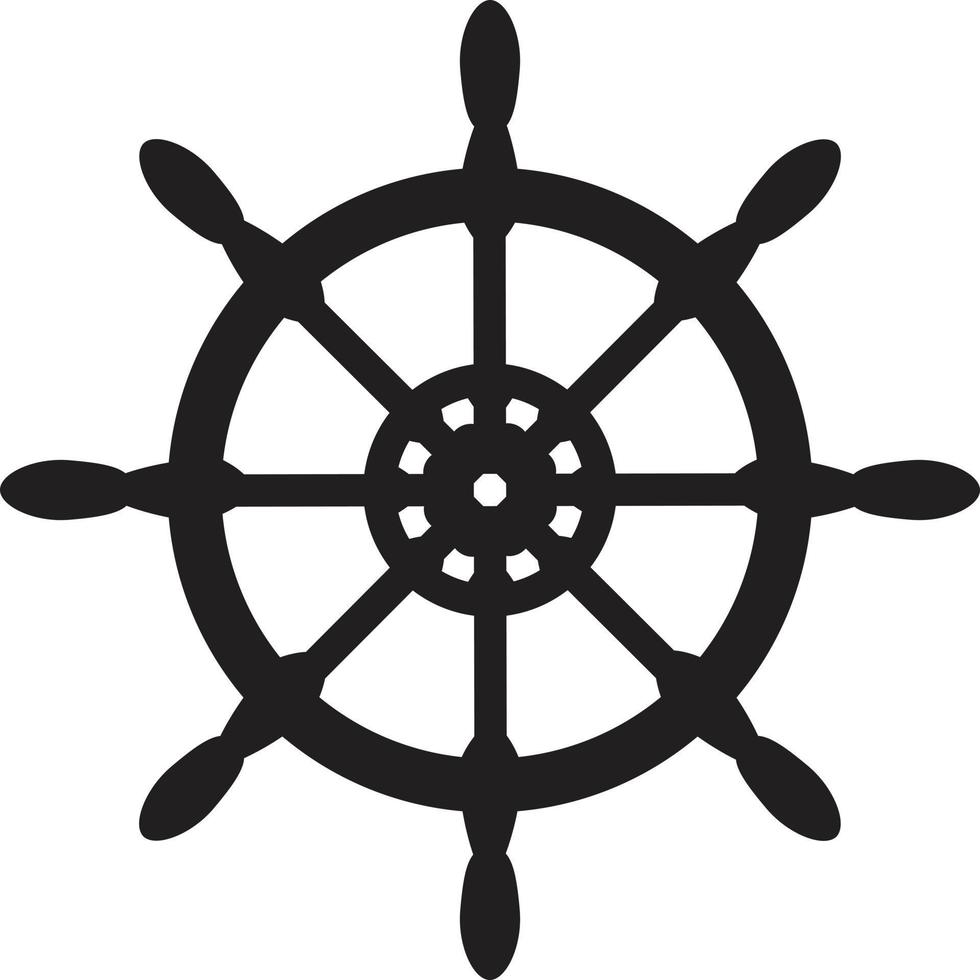 ship wheel icon on white background. flat style. nautical icon for your web site design, logo, app, UI. ship symbol. steering wheels sign. vector