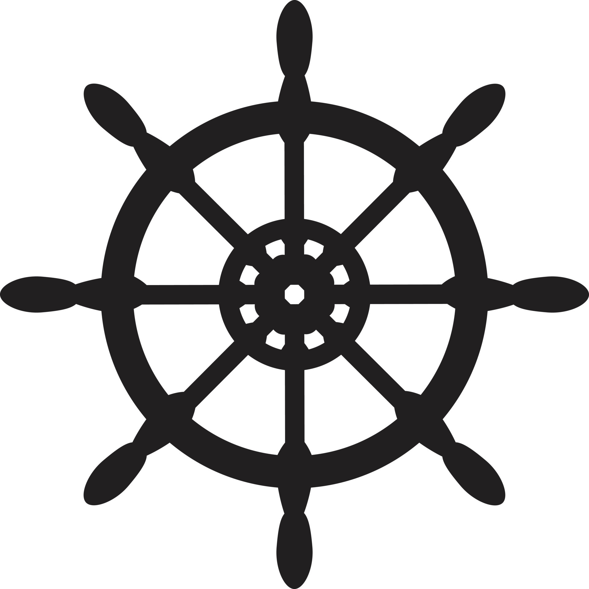 ship wheel icon on white background. flat style. nautical icon for your