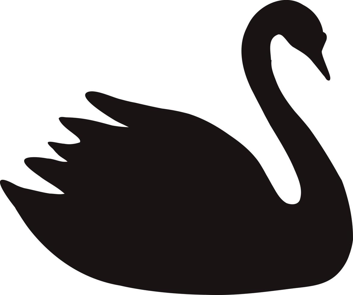 icono de cisne negro. logotipo de cisne. signo de cisne real. vector