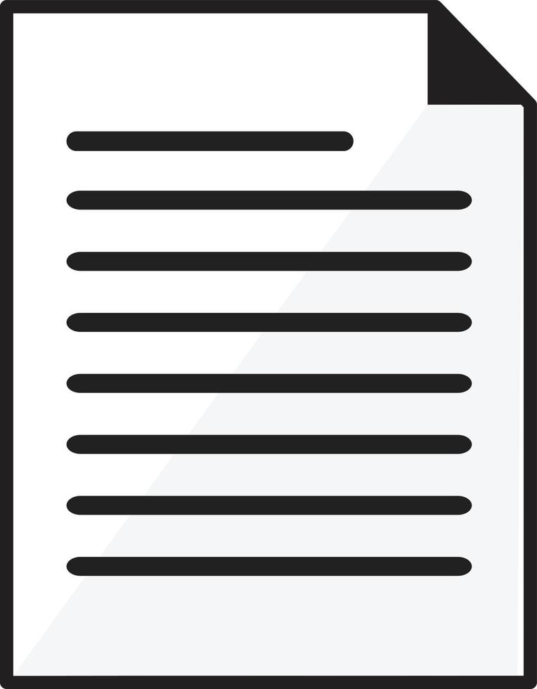 paper document icon. white document symbol. contract document sign. vector