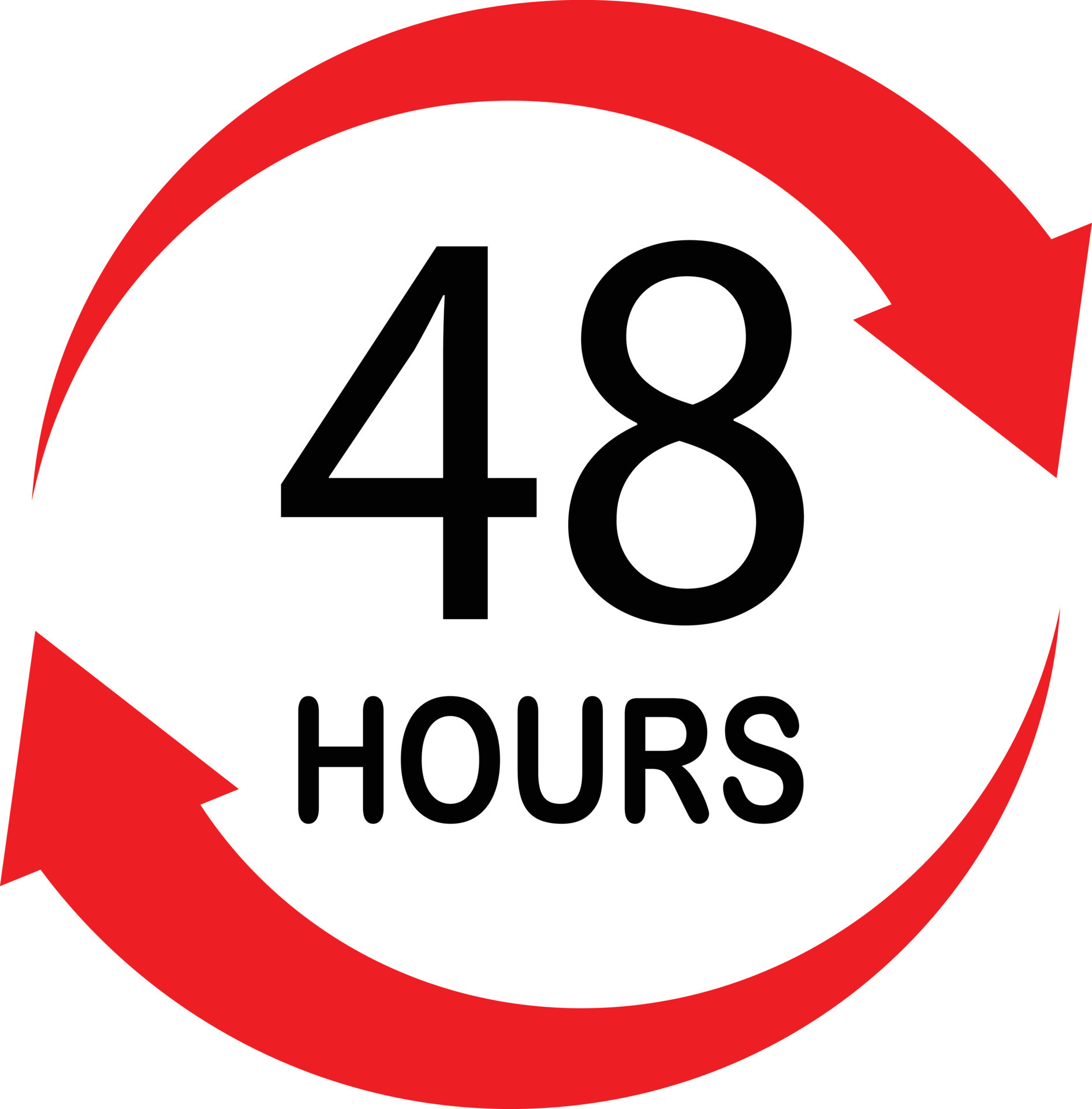 48 hours on white background. 48 hours sign. 48 hours symbol. 8884564