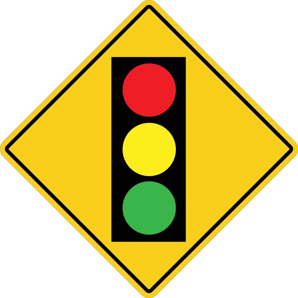 traffic light sign. traffic signal symbol. traffic light warning sign. vector