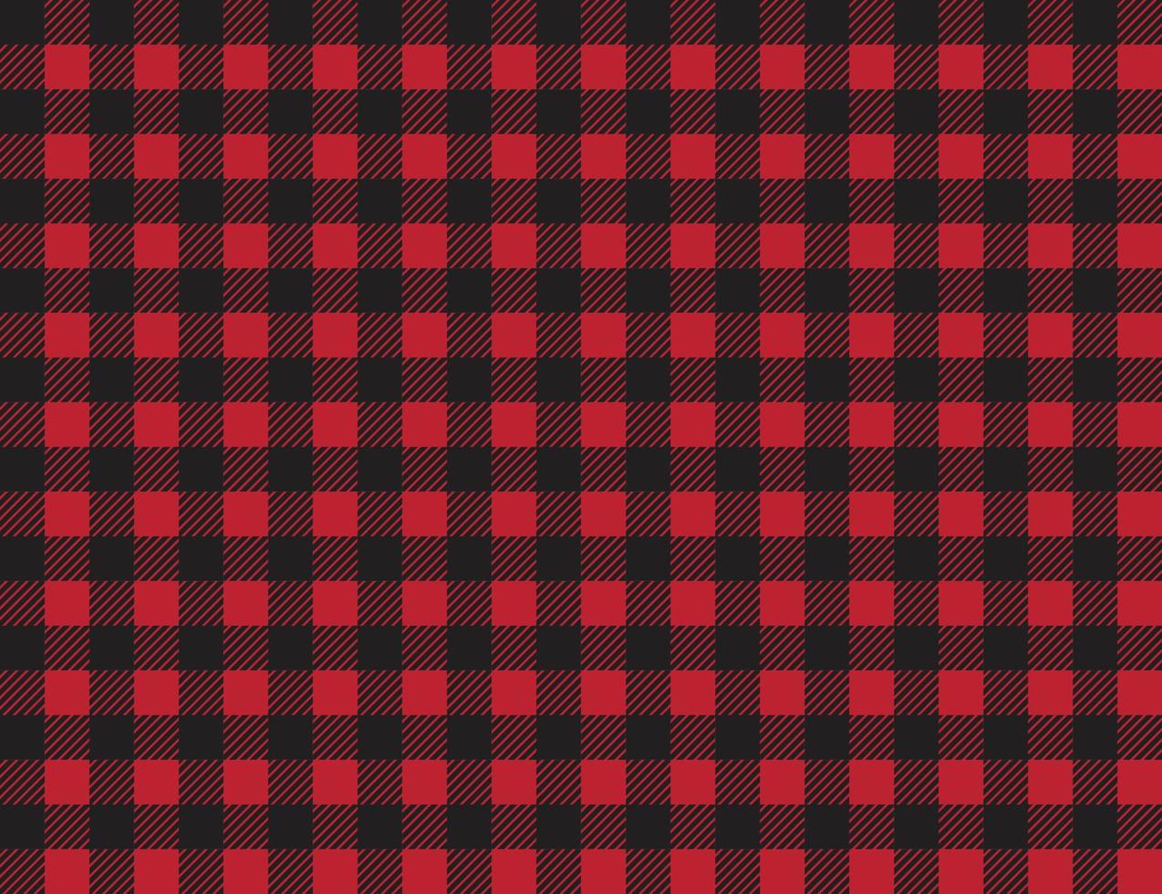 patrón de cuadros de búfalo. fondo transparente de cuadrados rojos y negros. rubí leñador búfalo plaid patrón sin costuras. vector