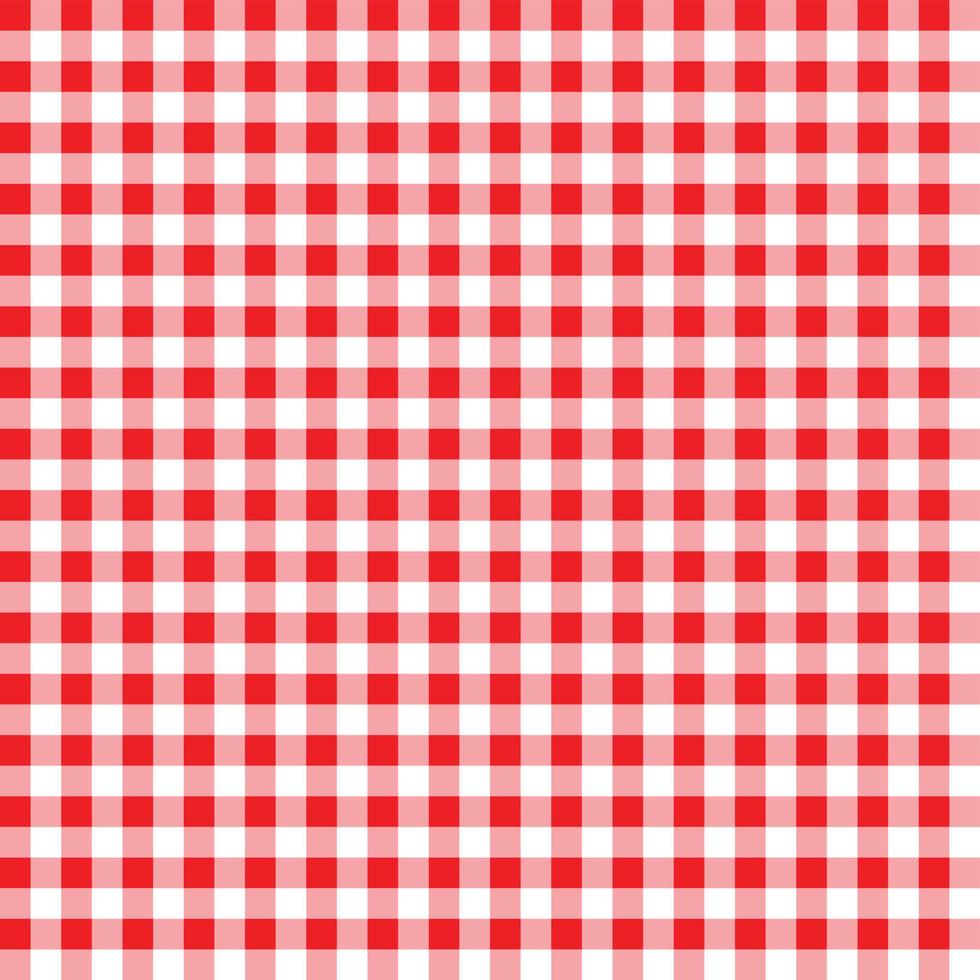 firebrick gingham pattern. textured red and white plaid background. tablecloth background red seamless pattern. vector