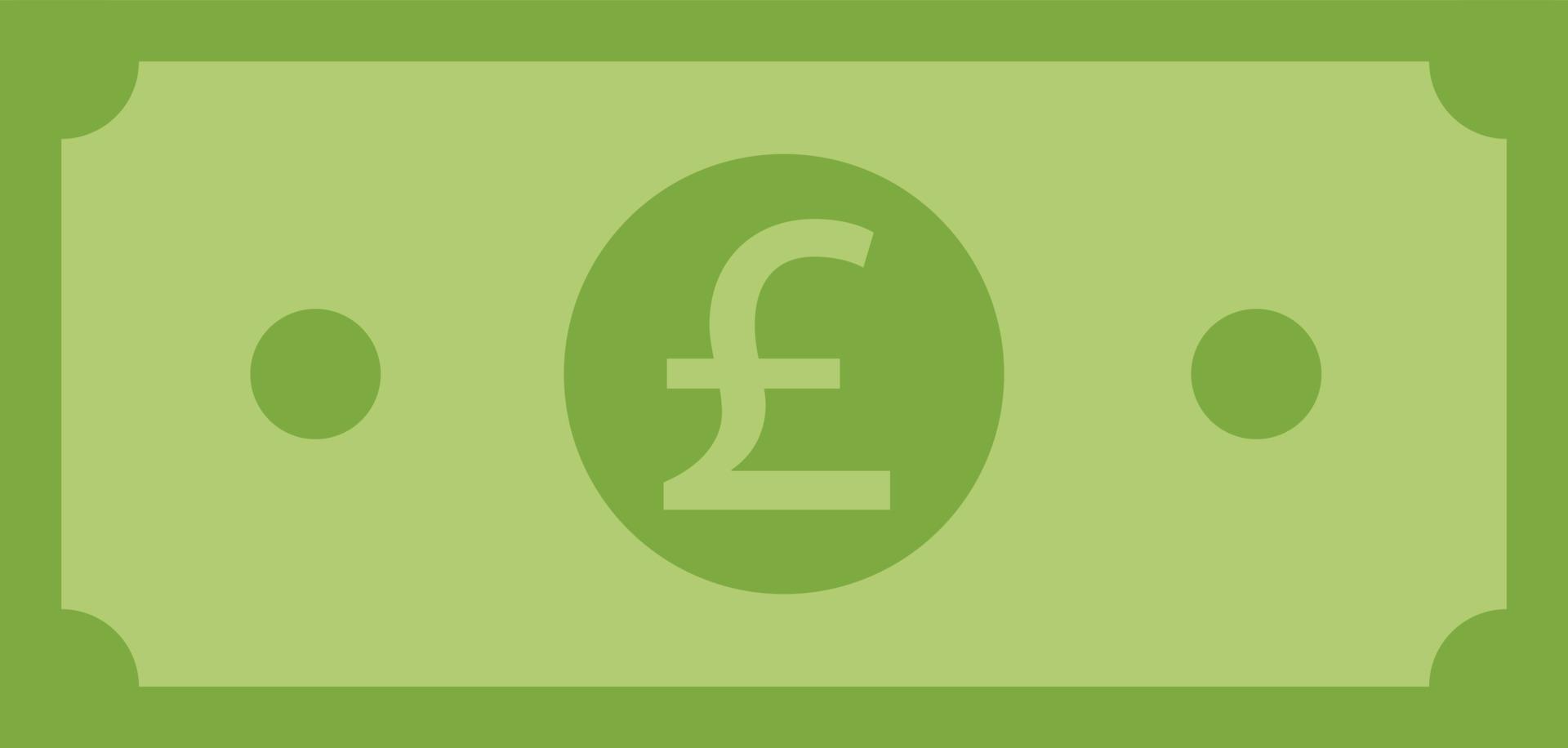 pound icon. pound sign. green pound symbol. euro vector icon sign.