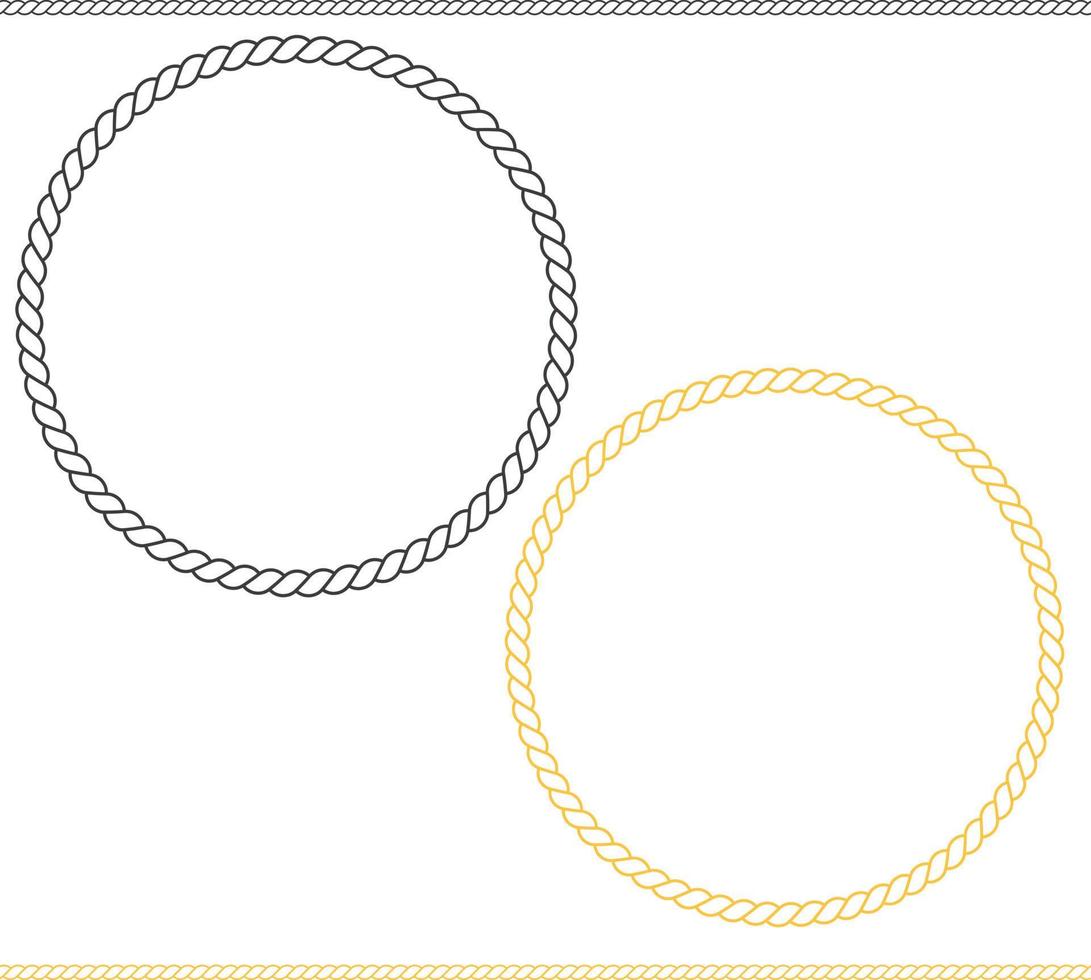 round marine icon. rope frame icon. Thin line climbing twisted rope symbol. vector