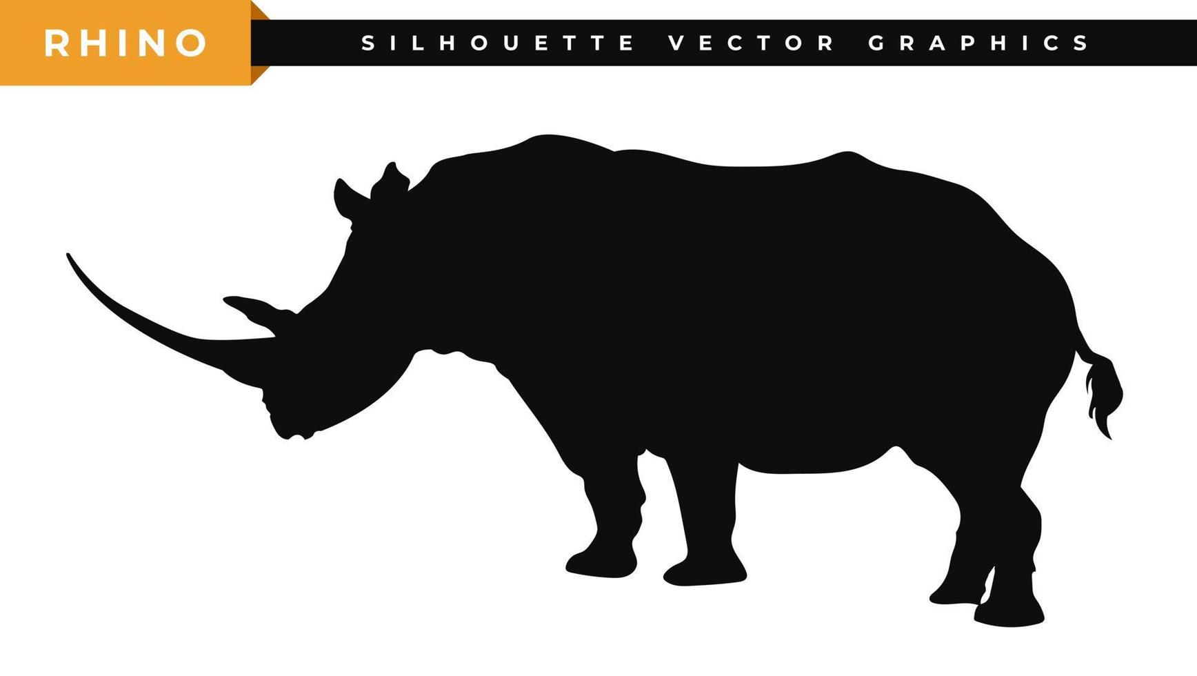 Hippo silhouette illustration. Rhino silhouette vector. Symbols of wild animals, world rhino day icon. Rhinoceros logo design. vector