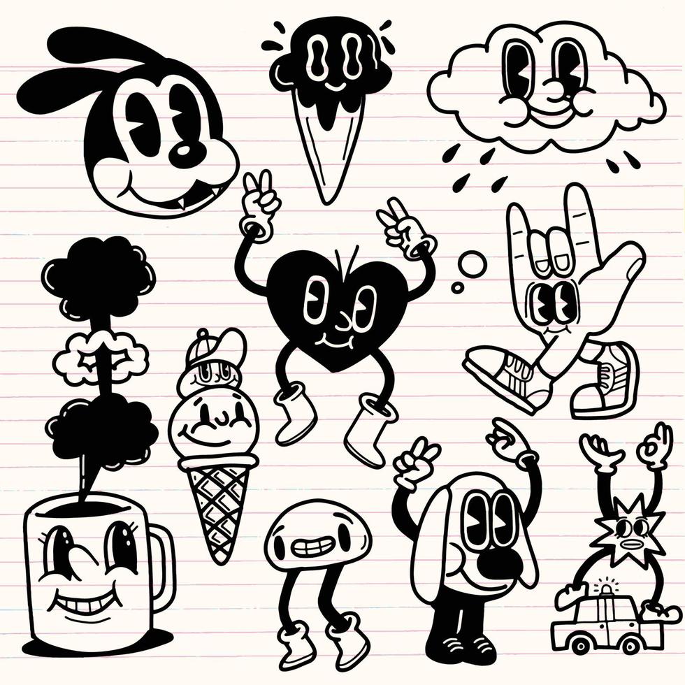 Hand drawn Abstract funny cute Comic for 8884663 Vector Art at Vecteezy Hand drawn Abstract funny cute Comic for 8884663 Vector Art at Vecteezy