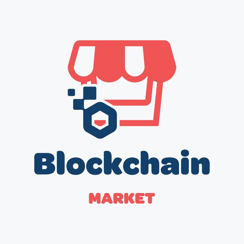 Blockchain Market Logo vector