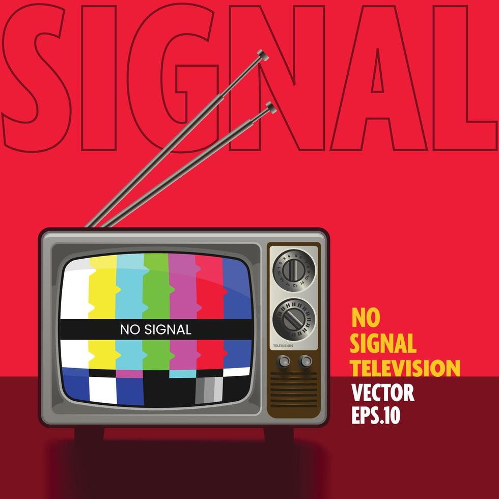 televisión sin señal vector
