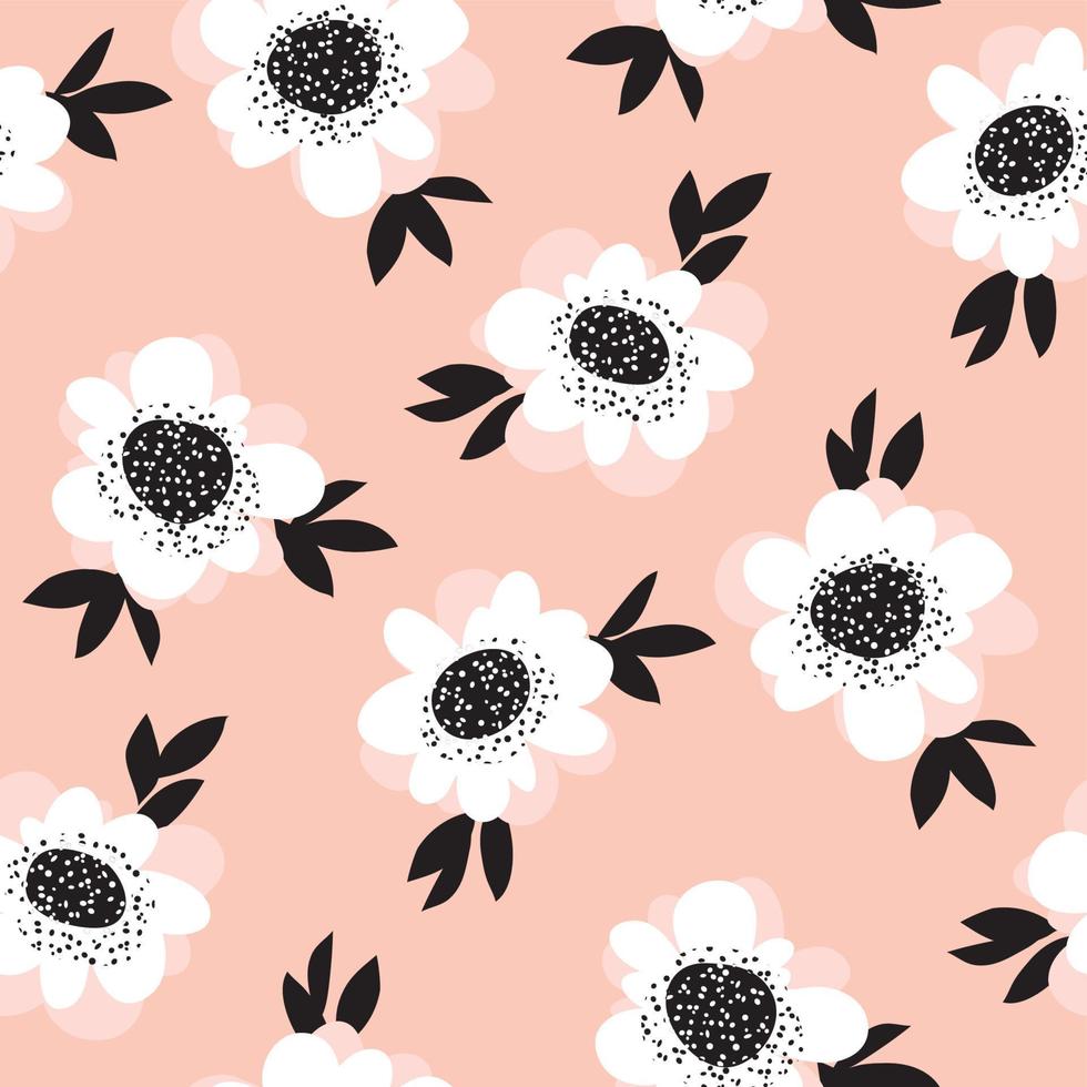 pale color abstract rose flowers seamless pattern. vector sketch illustration