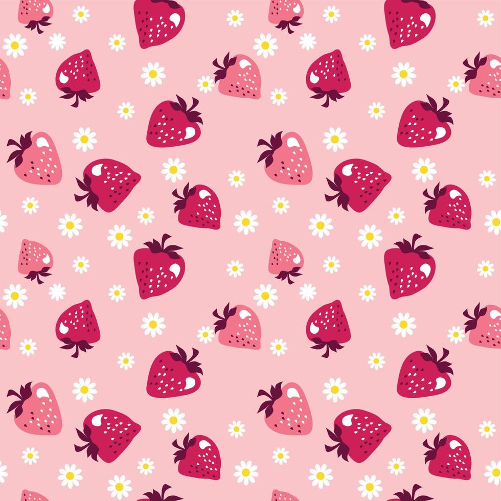 red berry on pale rosy background  seamless pattern. vector illustration.