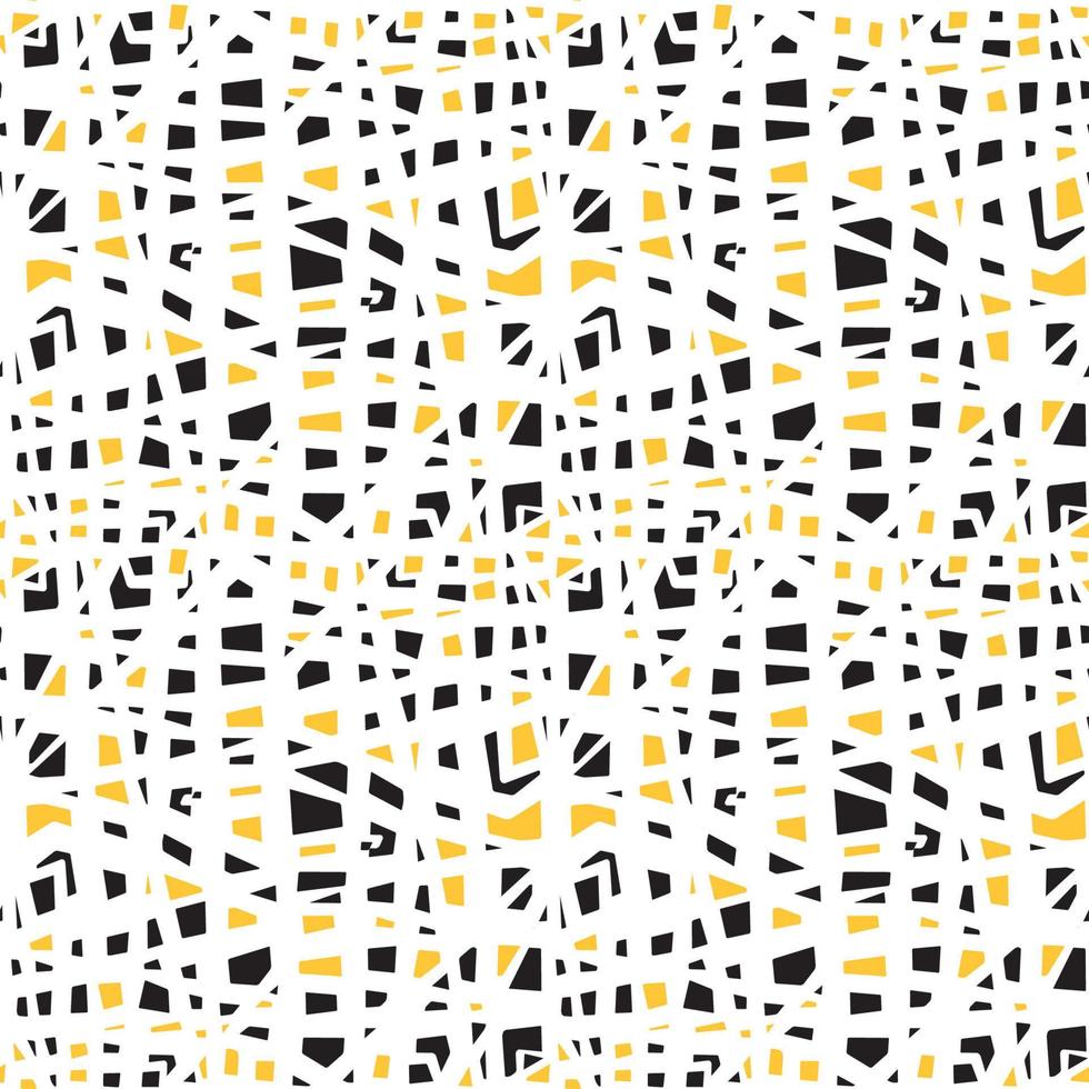 abstract stone wall seamless vector pattern. mosaic yellow and black  color repeatable motif