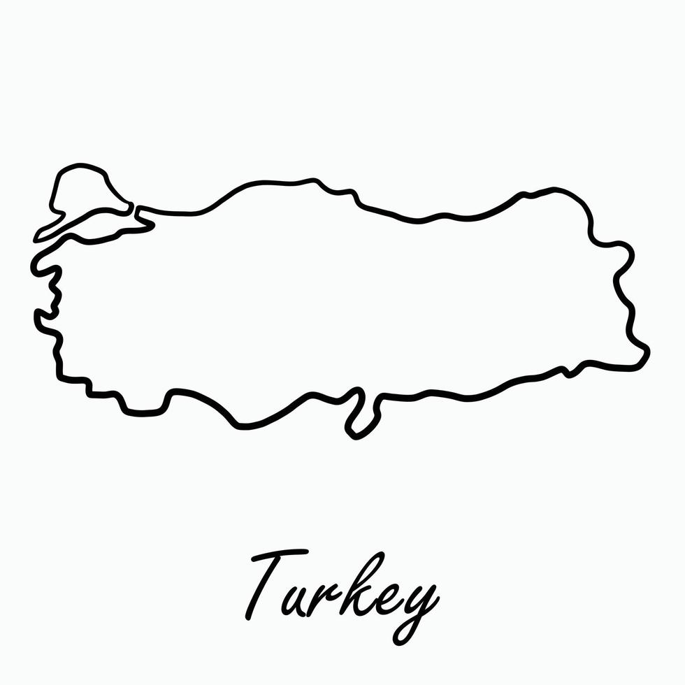 Doodle freehand drawing of Turkey map. 8884878 Vector Art at Vecteezy