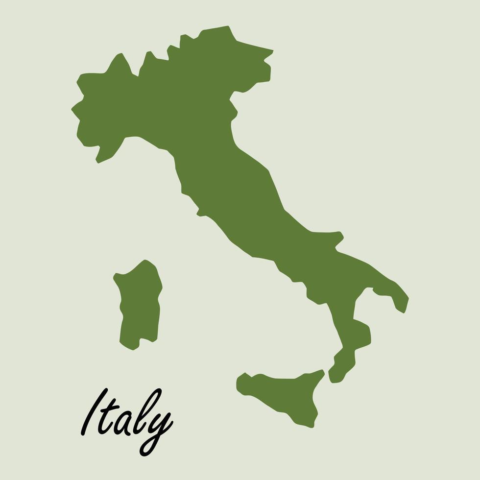 dibujo a mano alzada del mapa de Italia. vector