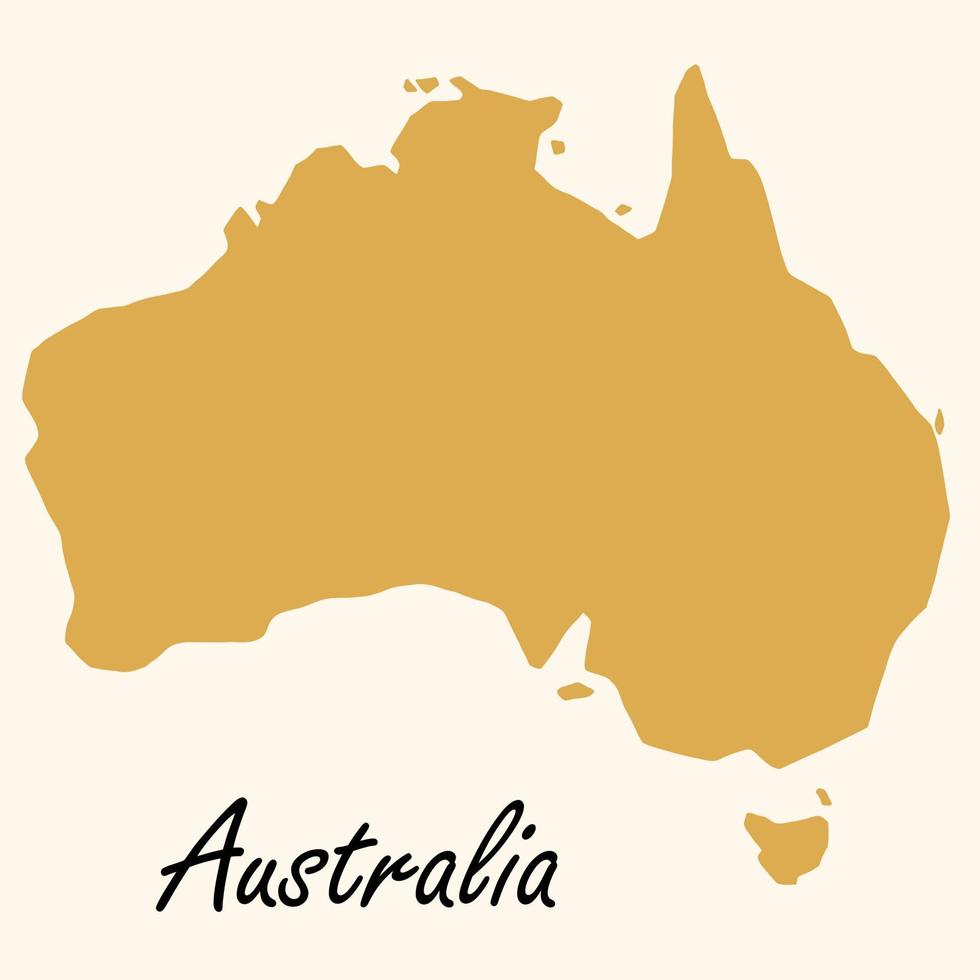 Doodle freehand drawing of Australia map. vector