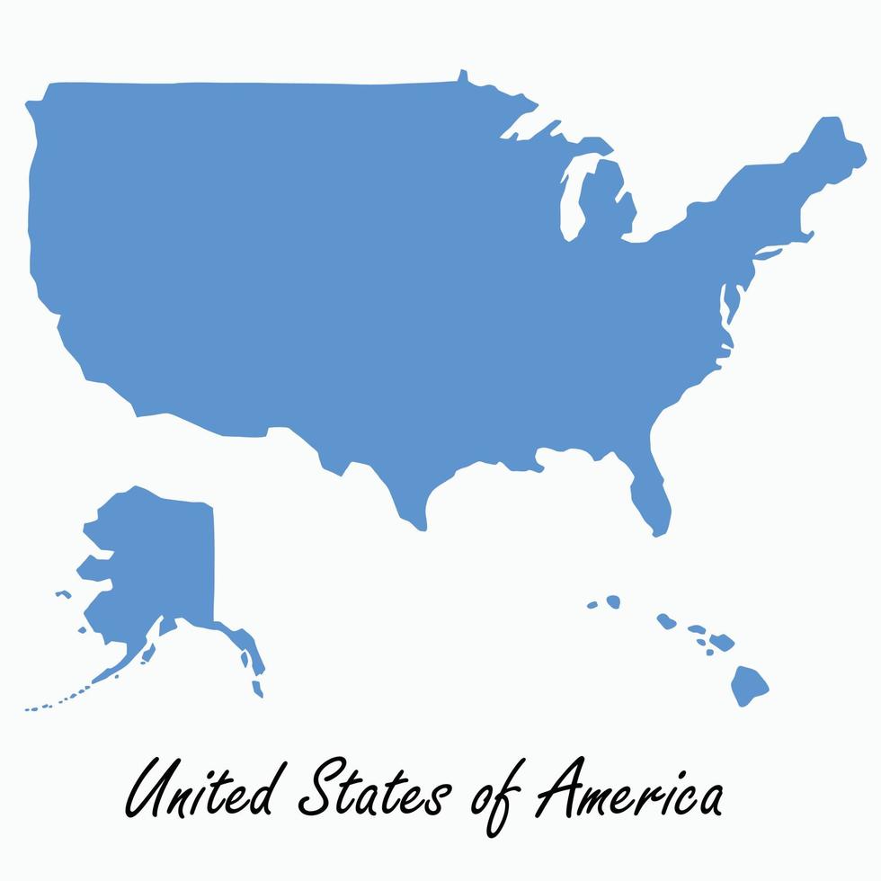 Doodle freehand drawing of USA map. vector