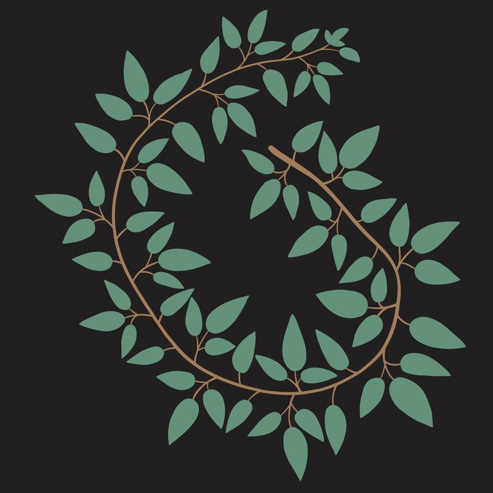 Simplicity ivy freehand drawing flat design. vector