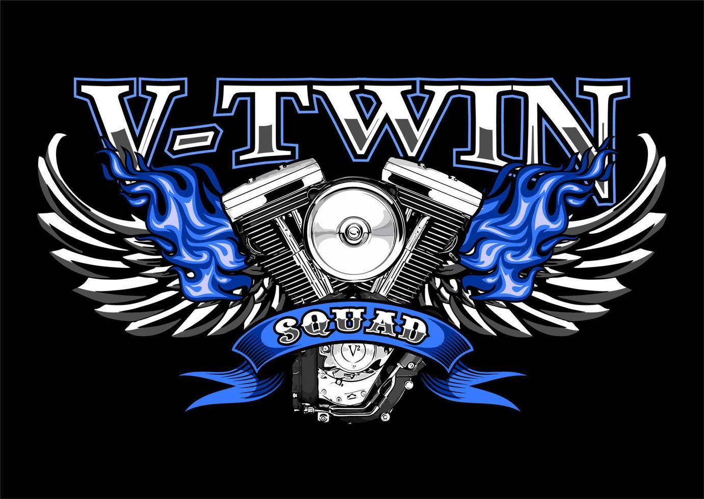 v-twin and wing vector