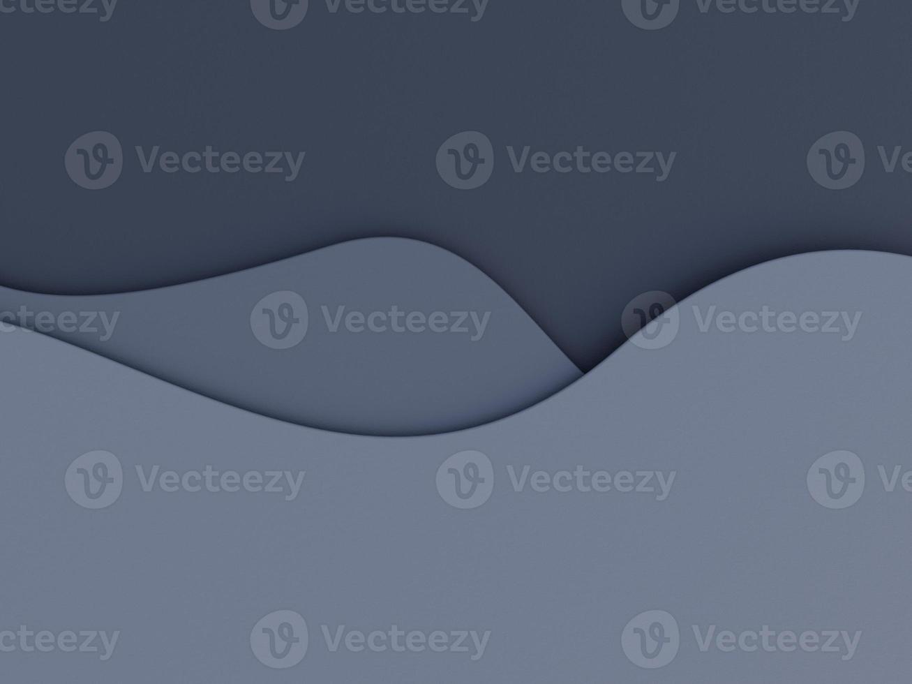 Wavy shape minimalist business abstract background in paper cut layers style with paper texture for presentation. 3d rendering. photo