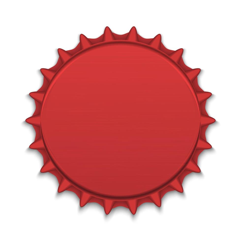 Metallic bottle cap vector