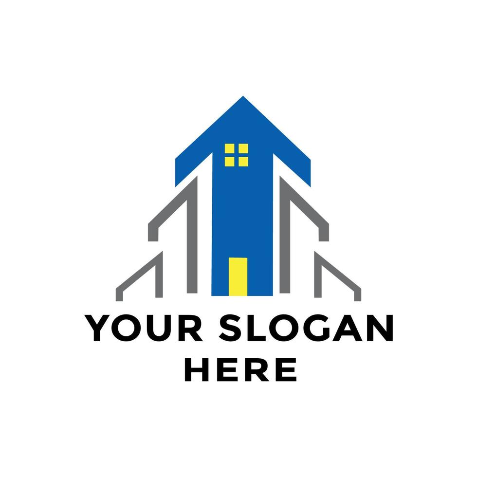 diseño de logotipo de negocio inmobiliario vector