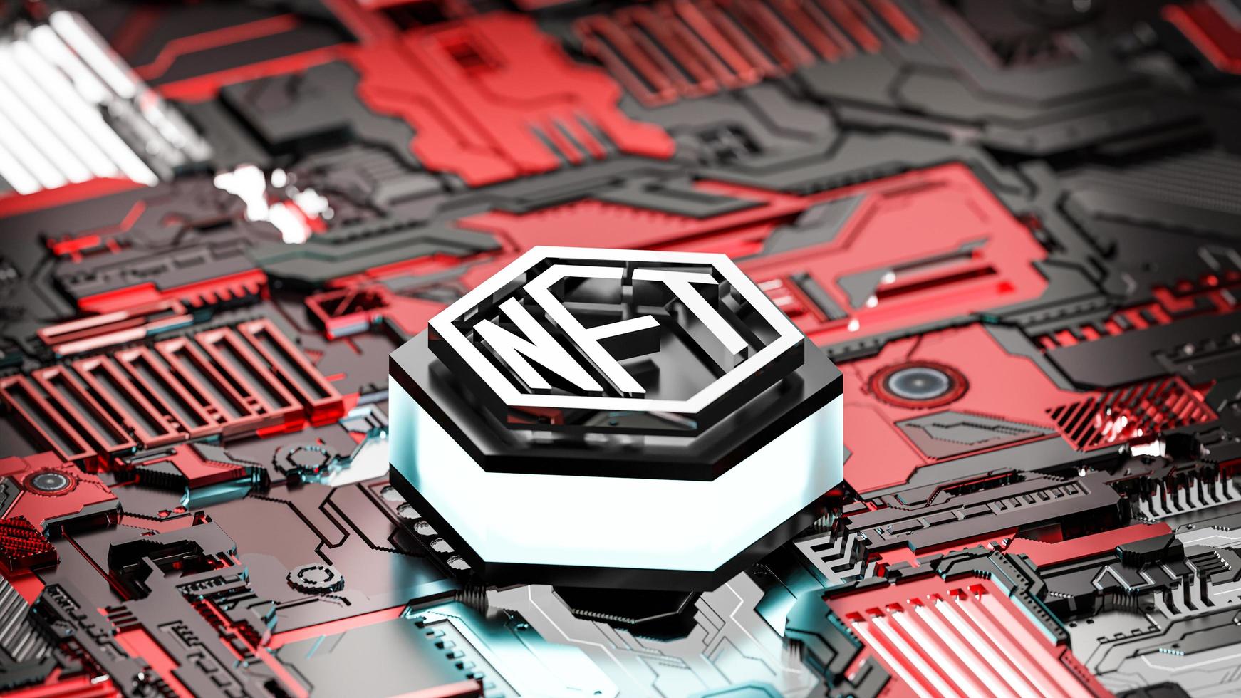 Isometric NFT badge photo