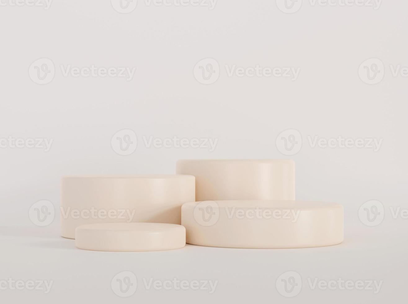 Abstract minimalistic scene with geometric shapes. Podium for product presentation. 3d rendering. photo