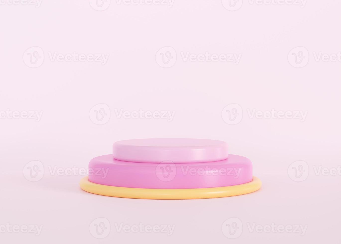 Abstract minimalistic scene with geometric shapes. Podium for product presentation. 3d rendering. photo