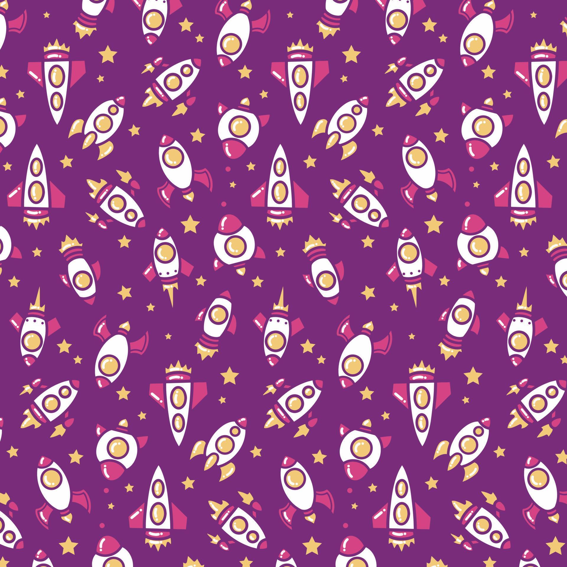 Rocket Pattern Background 8885397 Vector Art at Vecteezy