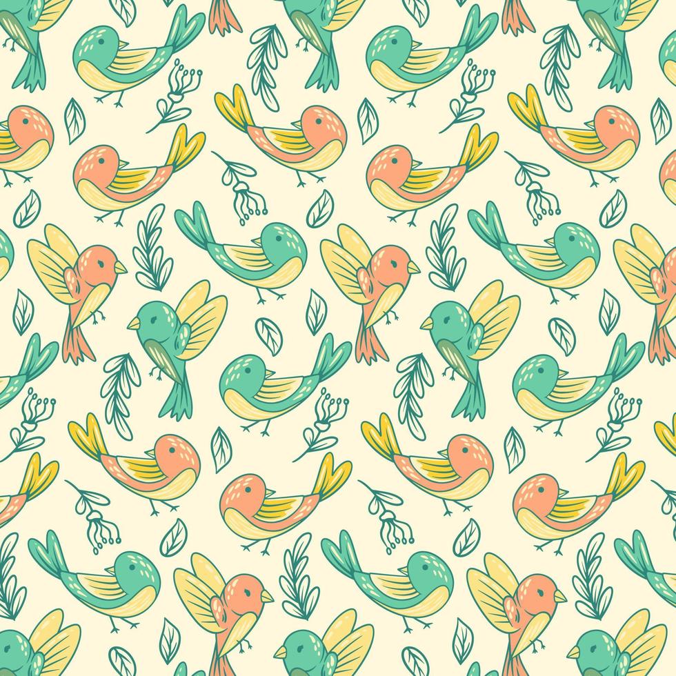 Love Bird Pattern Background vector