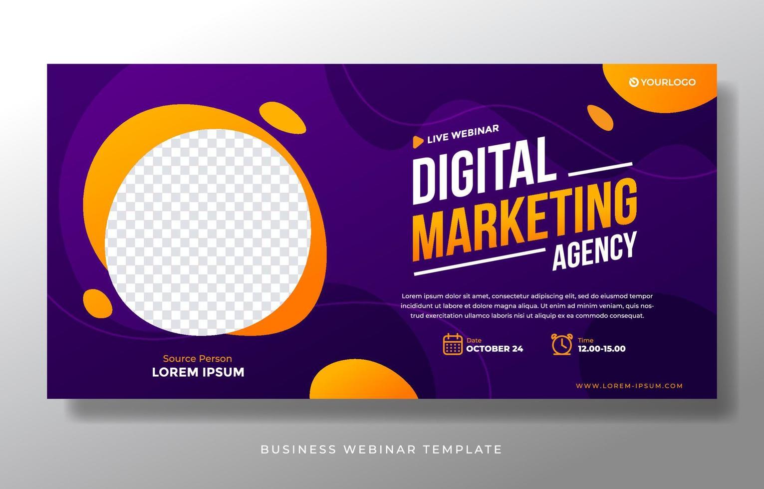 Business Webinar Poster Background vector