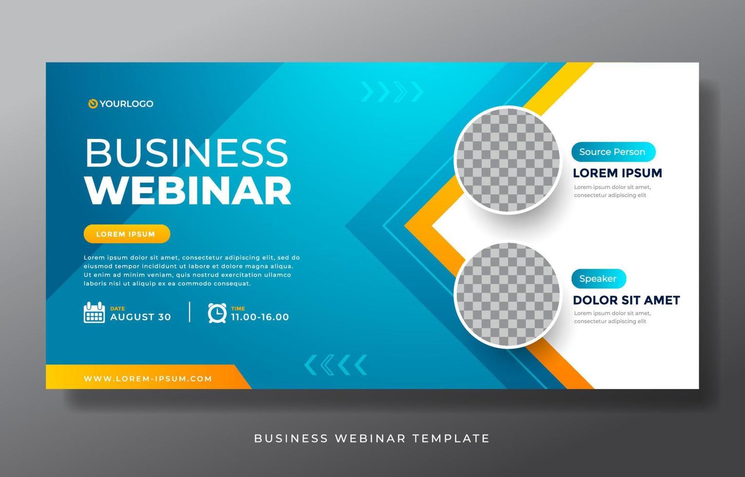 Business Webinar Poster Background vector