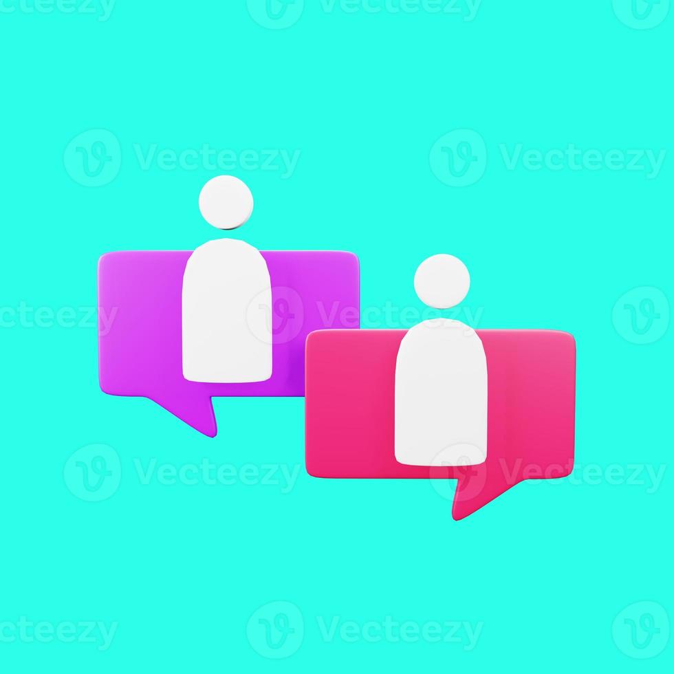 Bubble Chat Illustration 3D Render photo