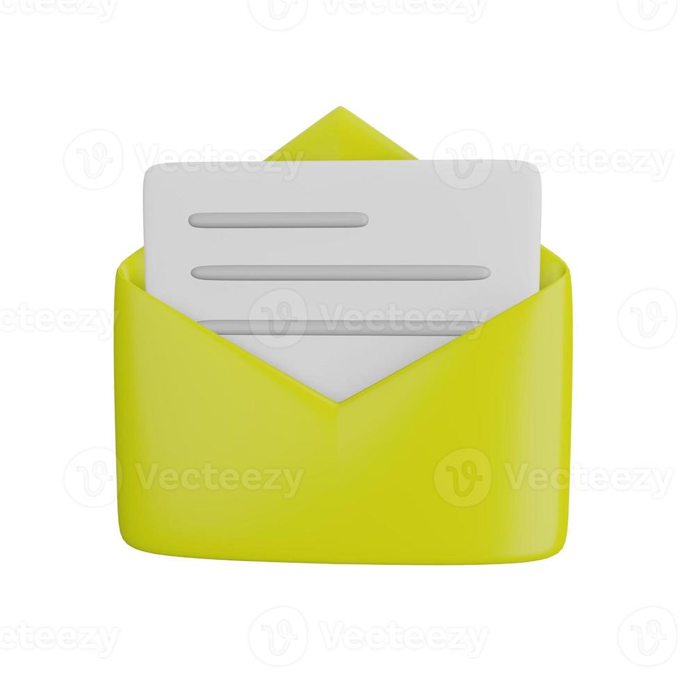 3D Mail Illustration Front View photo