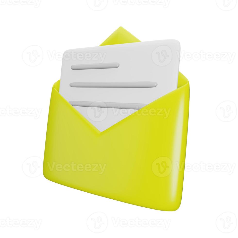 3D Mail Illustration Side View photo