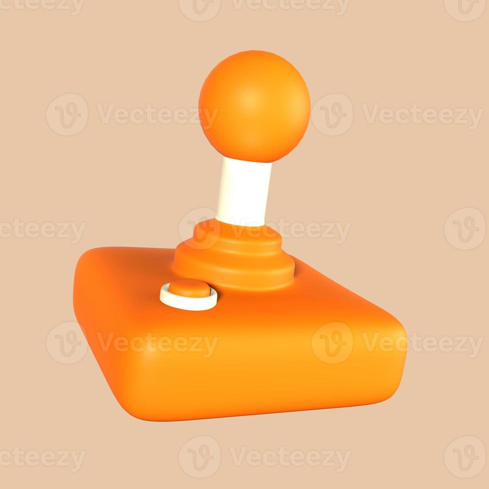 Stylized 3D Old School Joystick Illustration photo